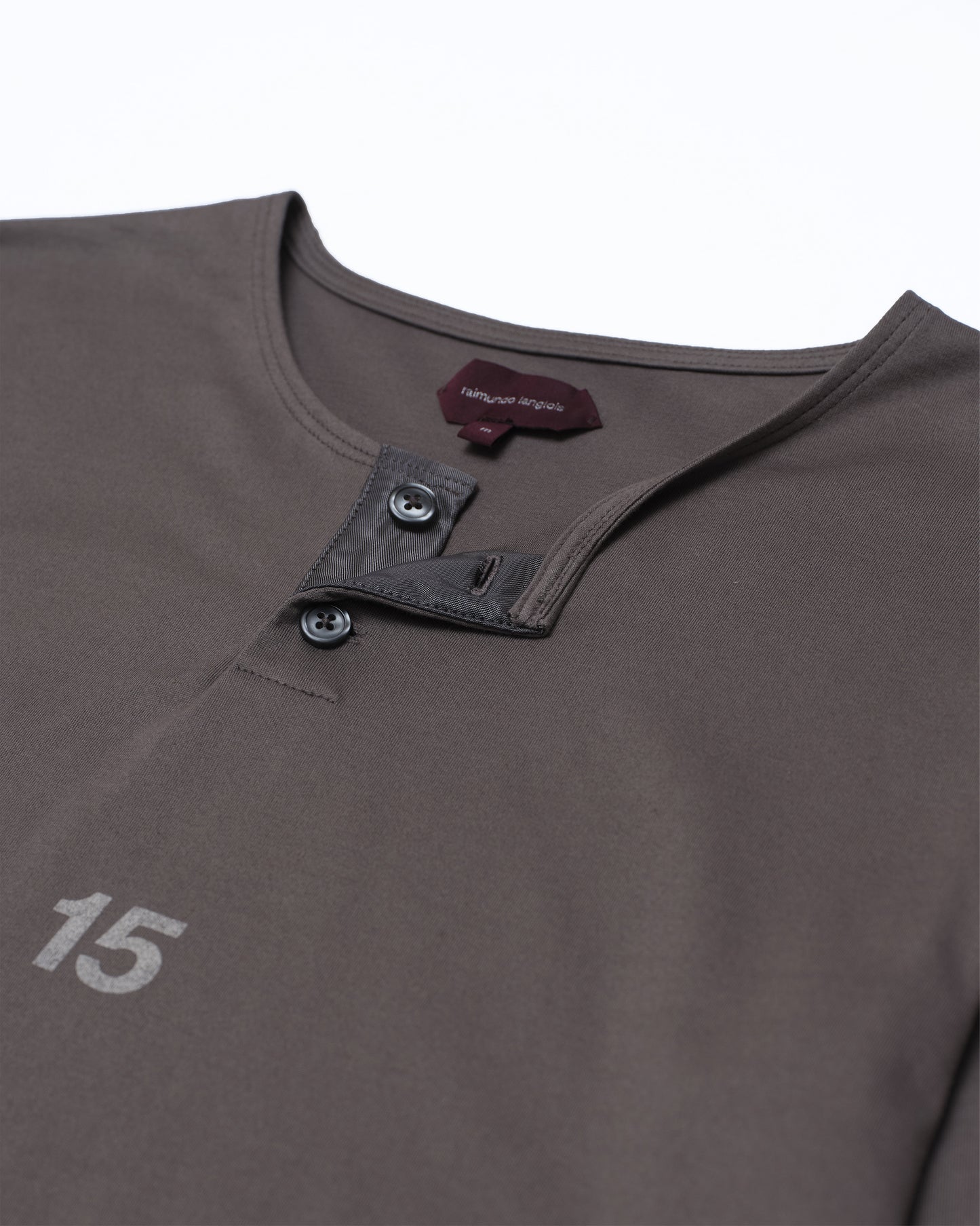 Printed Henley in Cotton Jersey