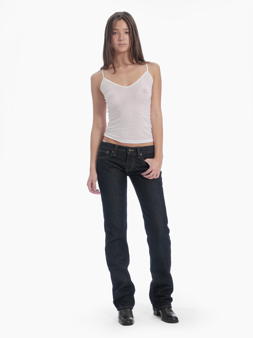 women's slim straight jean in indigo rinse