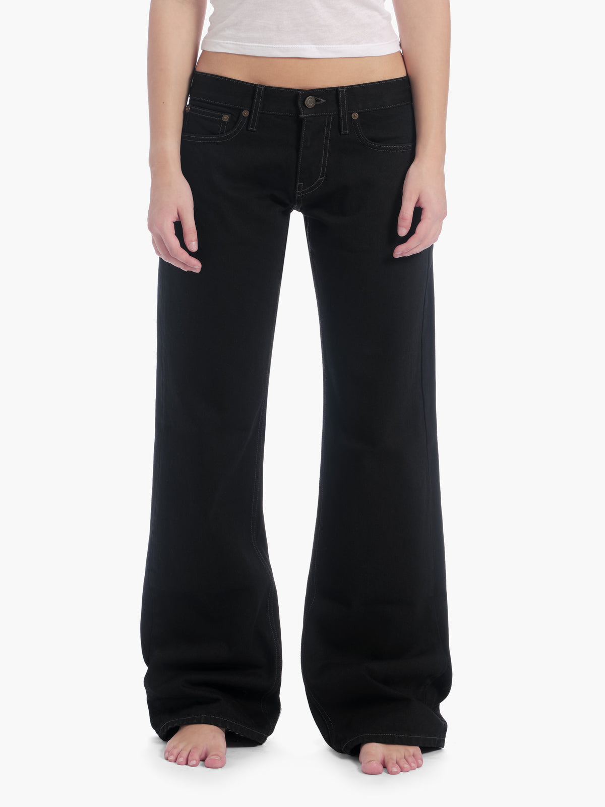 women's bootcut jean in black rinse