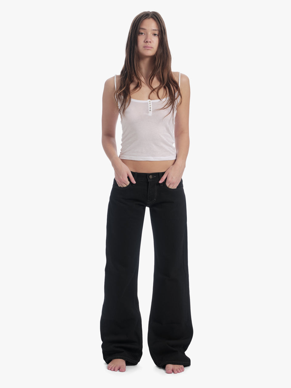 women's bootcut jean in black rinse