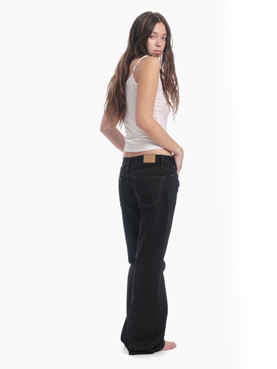 women's bootcut jean in black rinse