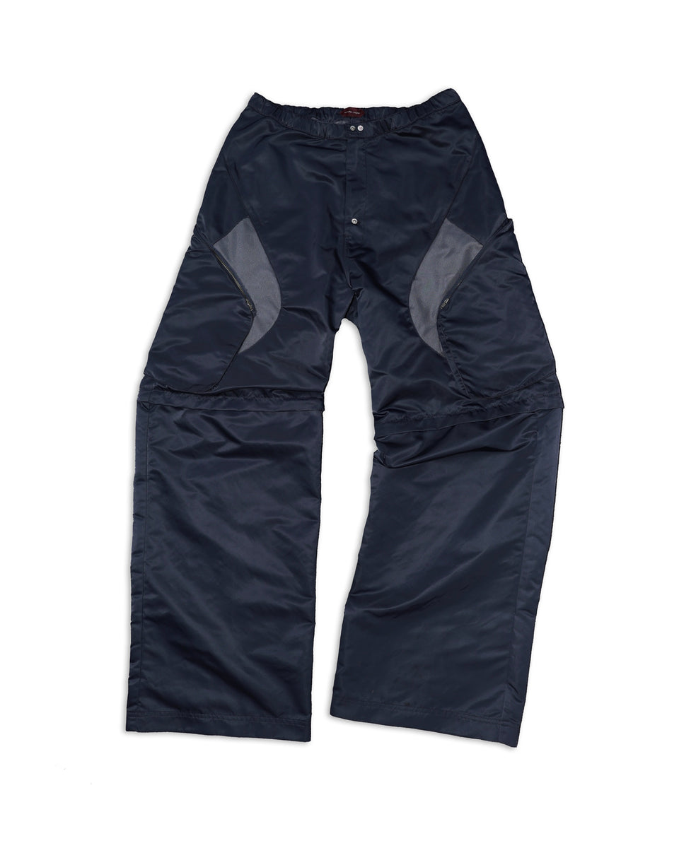 men's zip-off board short in navy