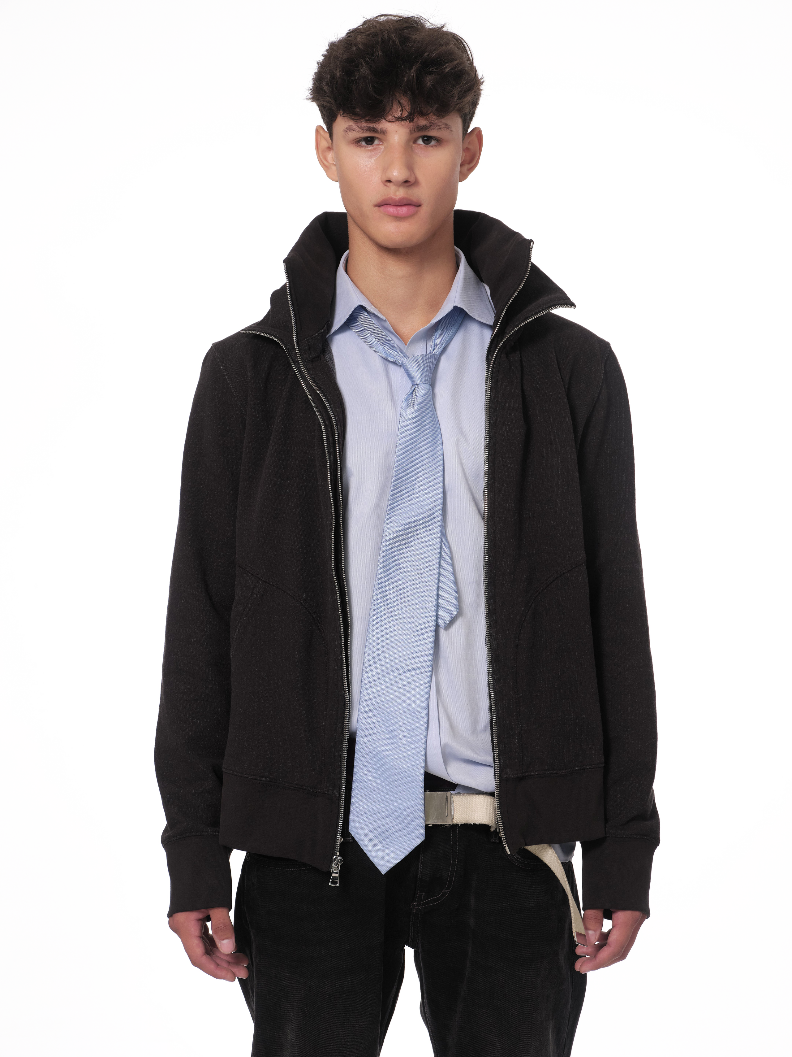 raimundo langlois full zip grey detail view