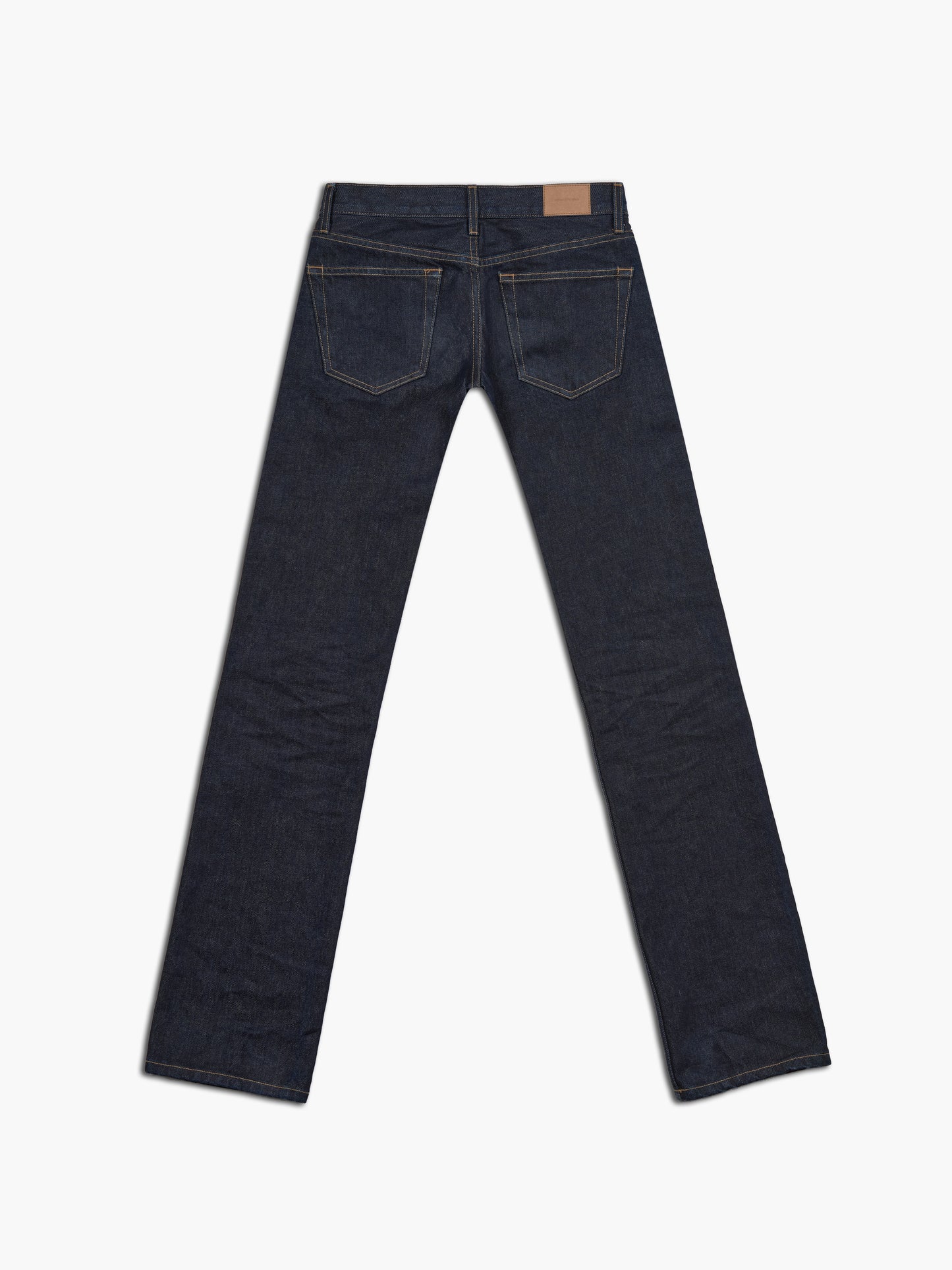 Men's slim straight jean in indigo rinse, back view