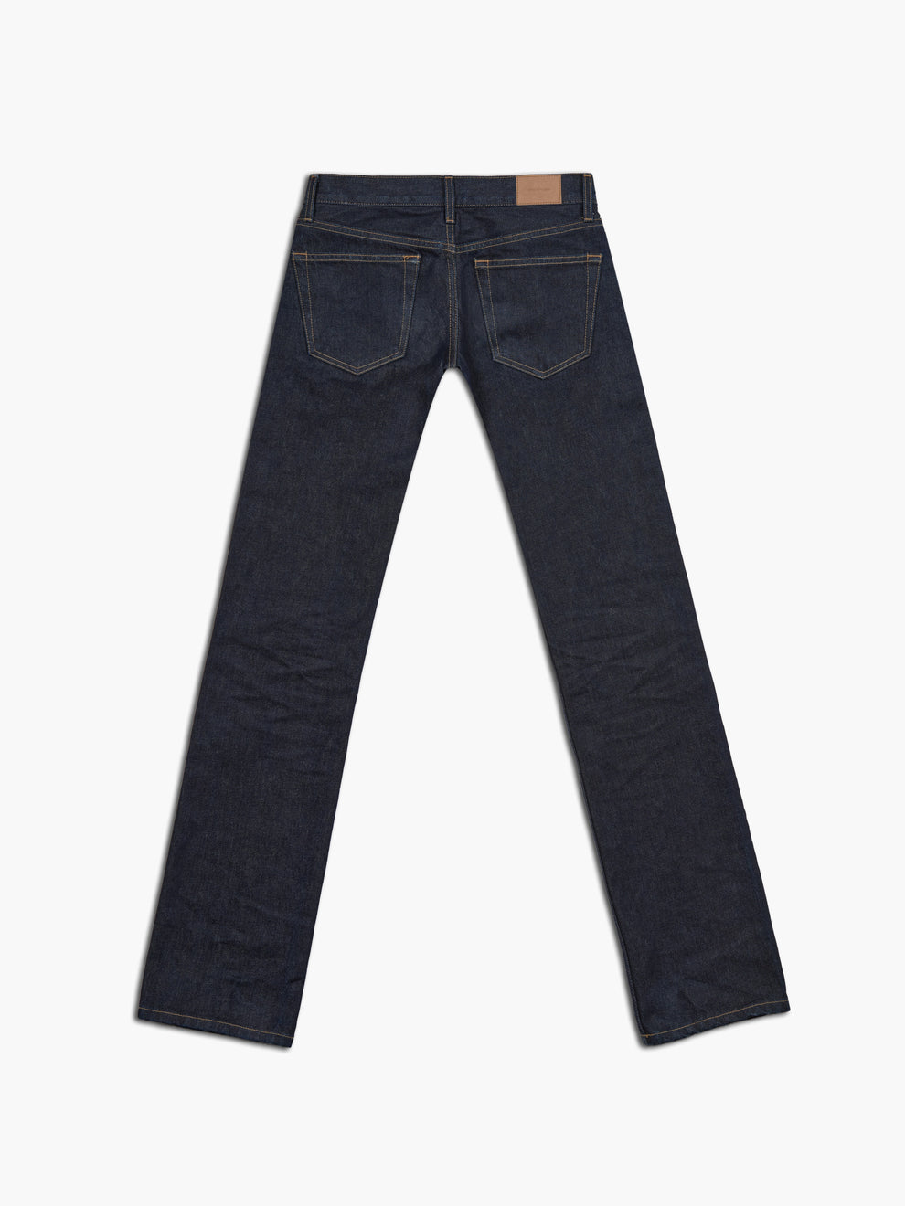 men's slim straight jean in indigo rinse, back view