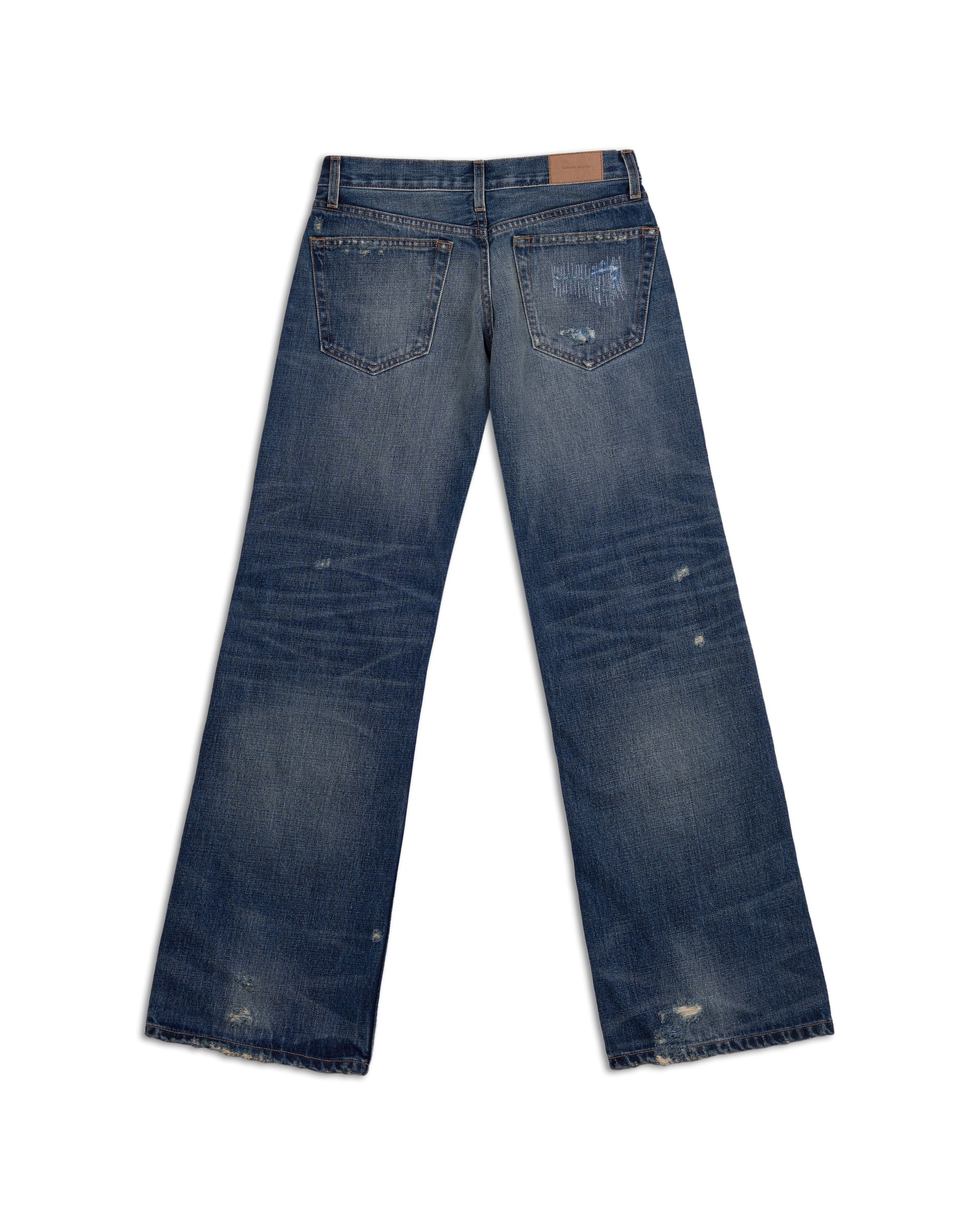 Destroyed Indigo Bootcut Jean / 0016