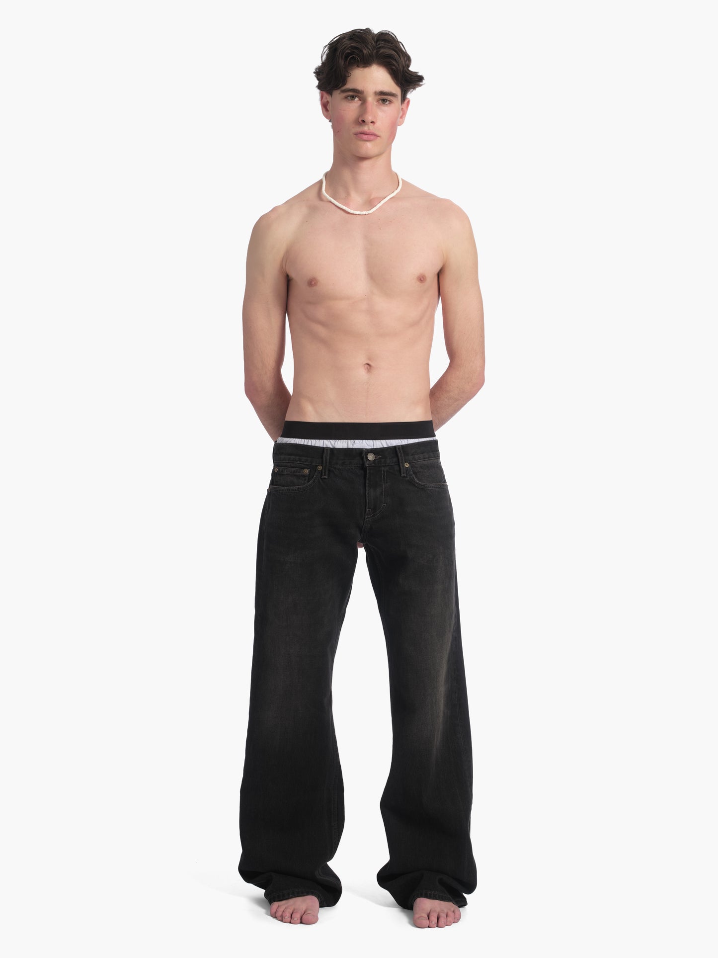 Men's bootcut jean in washed black