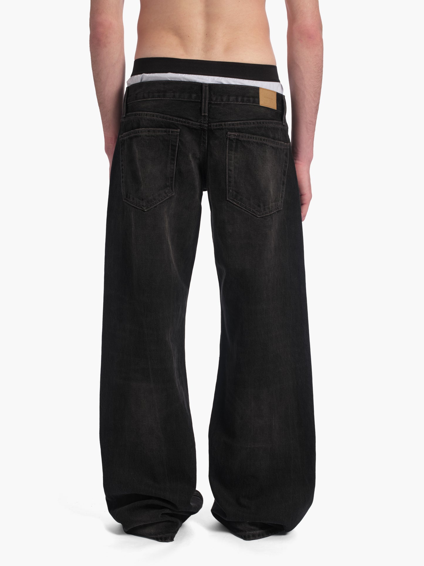 Men's bootcut jean in washed black