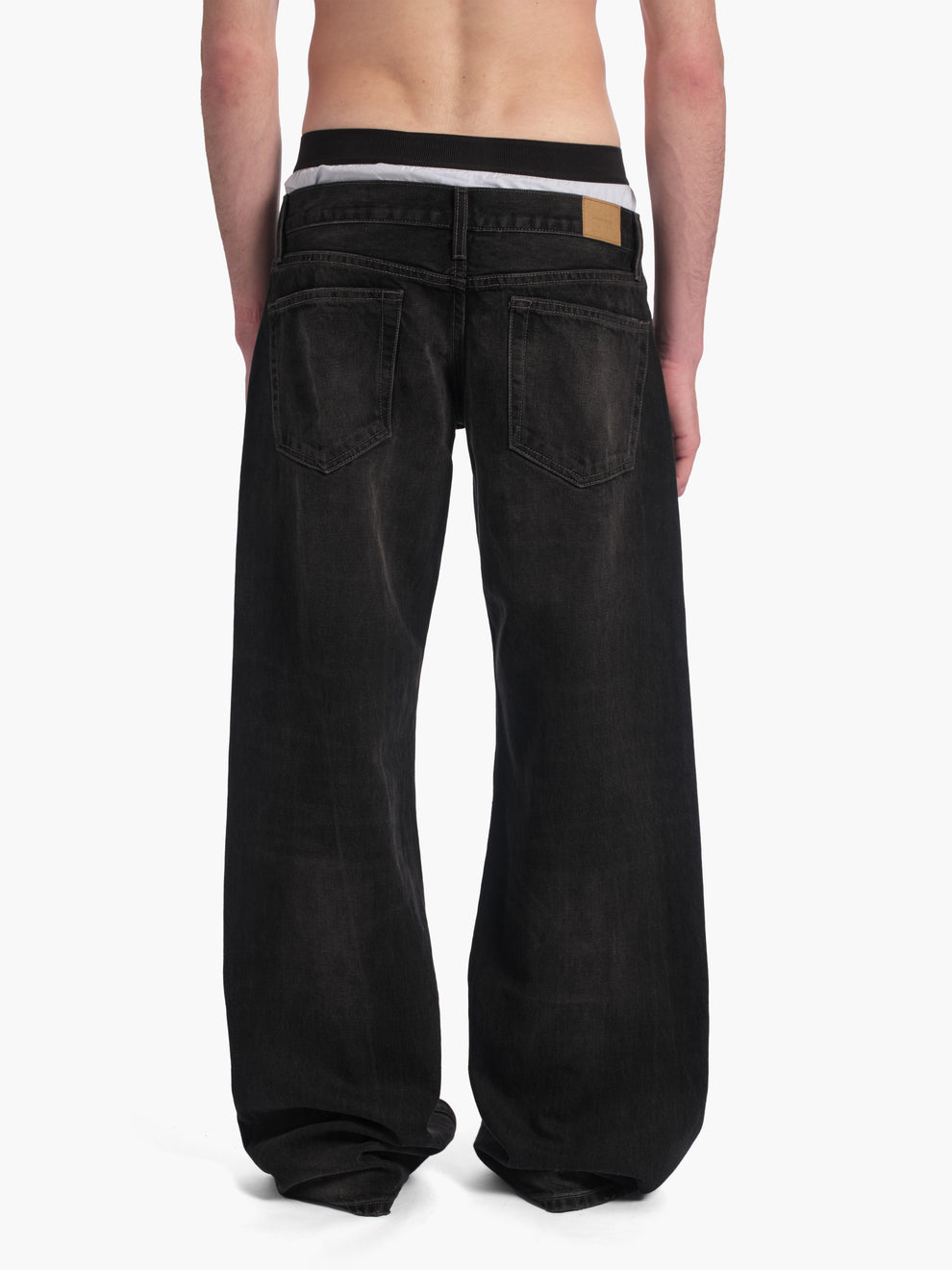 men's bootcut jean in washed black