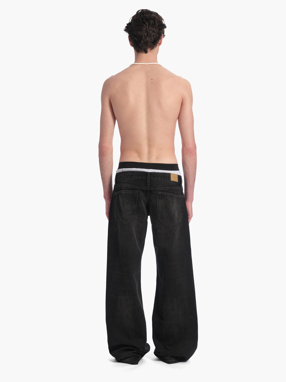 men's bootcut jean in washed black