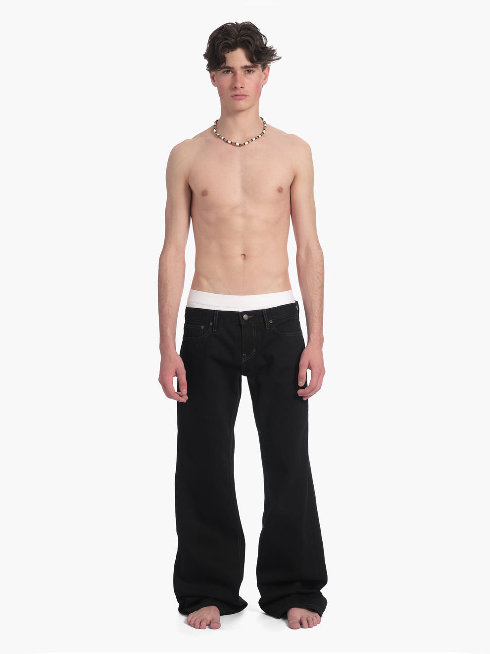 men's bootcut jean in black rinse