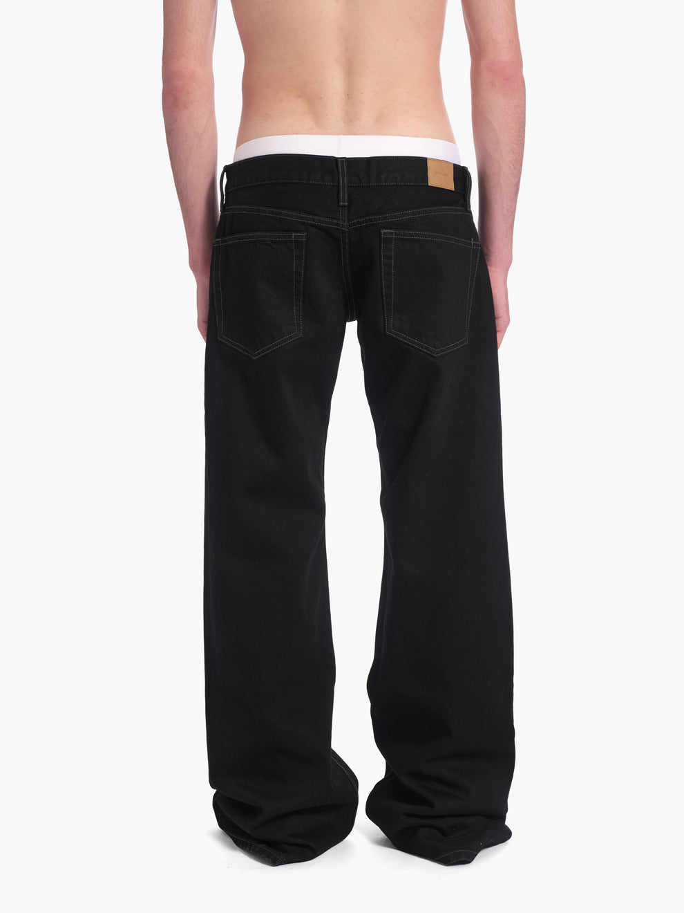 men's bootcut jean in black rinse