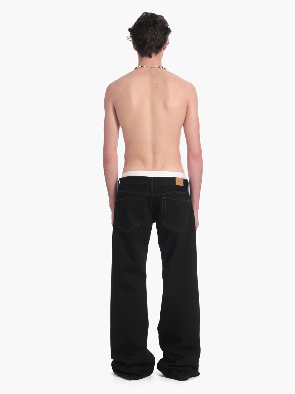 men's bootcut jean in black rinse