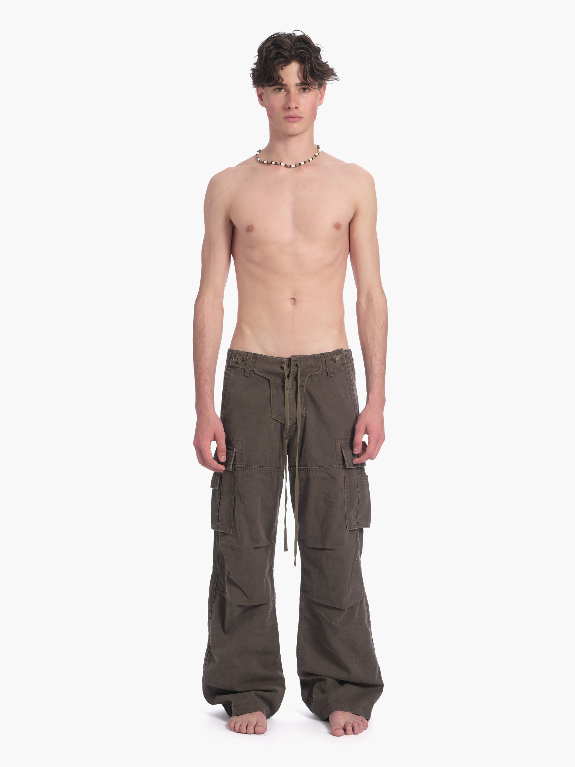 Men's double fly cargo pant in olive