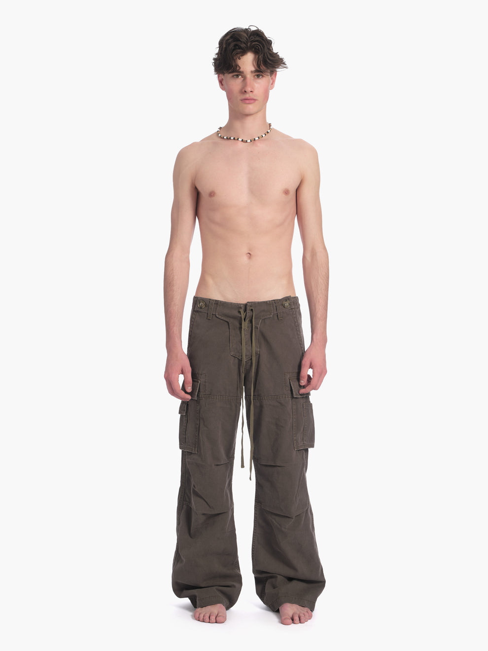 men's double fly cargo pant in olive