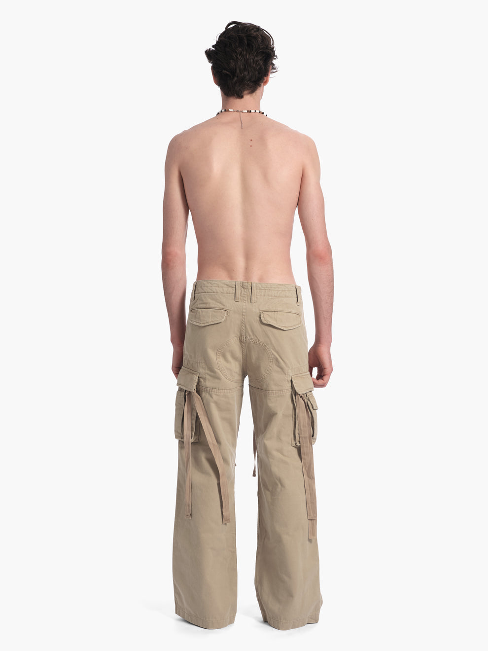 men's double fly cargo pant in tan