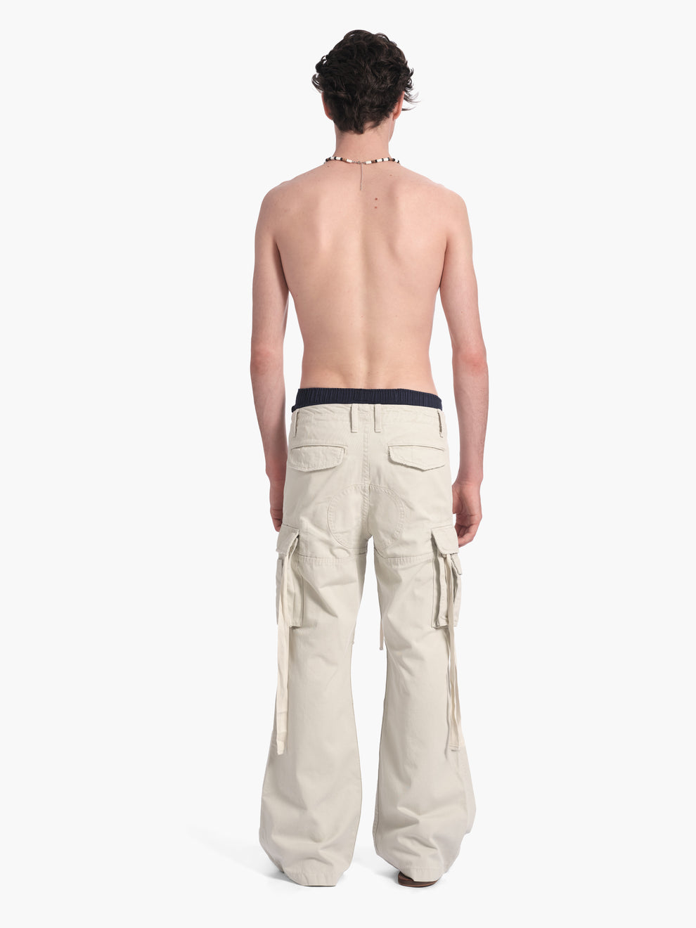 men's double fly cargo pant in light stone