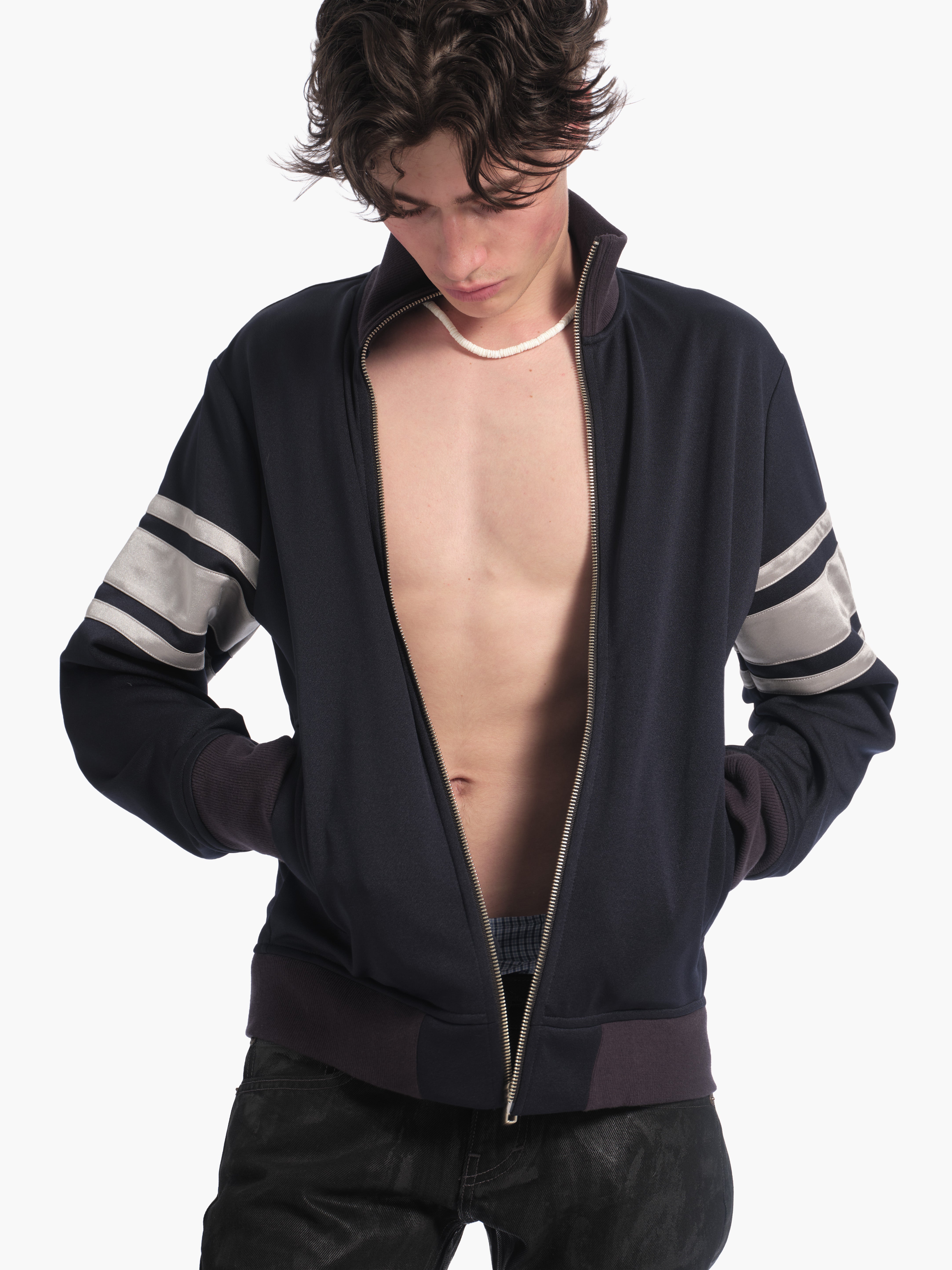 Men's Track Jacket in Navy/Silver | Raimundo Langlois – raimundo