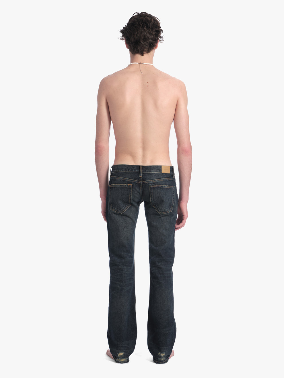 men's slim straight jean in washed indigo