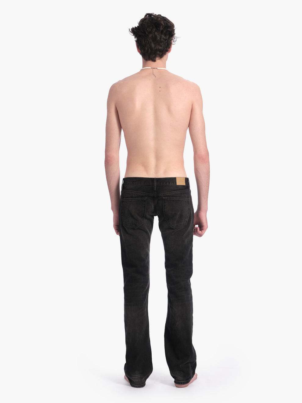 men's slim straight jean in washed black