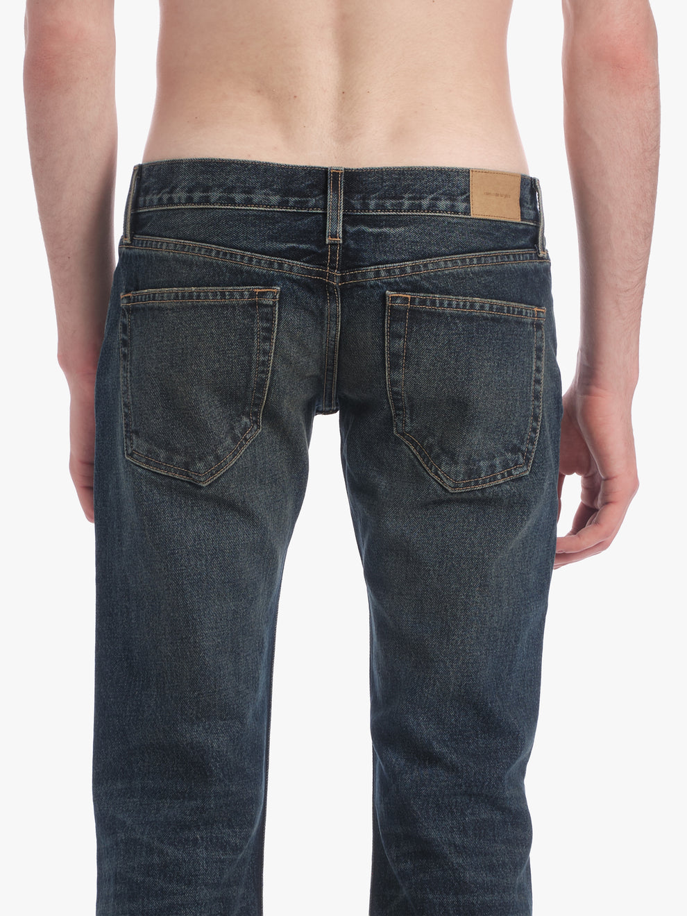 men's slim straight jean in washed indigo