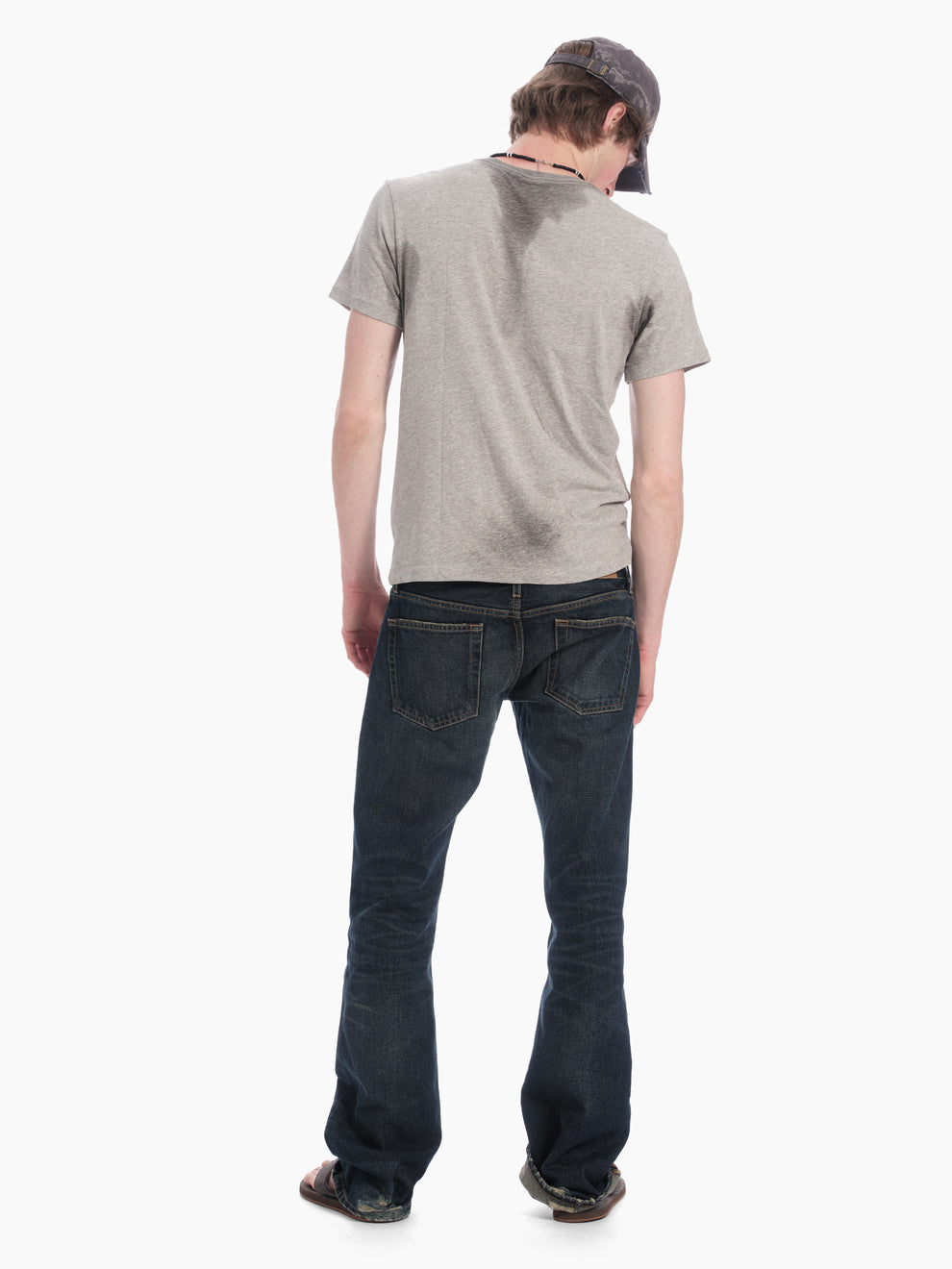 men's slim straight jean in washed indigo