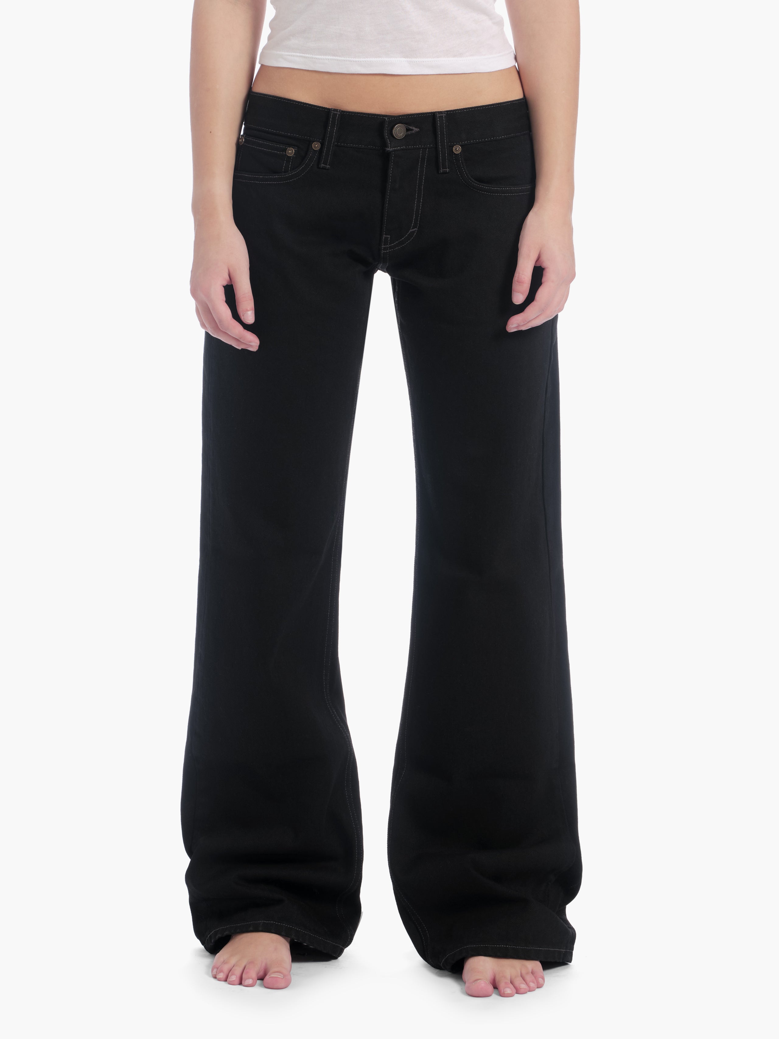 women's bootcut jean in black rinse