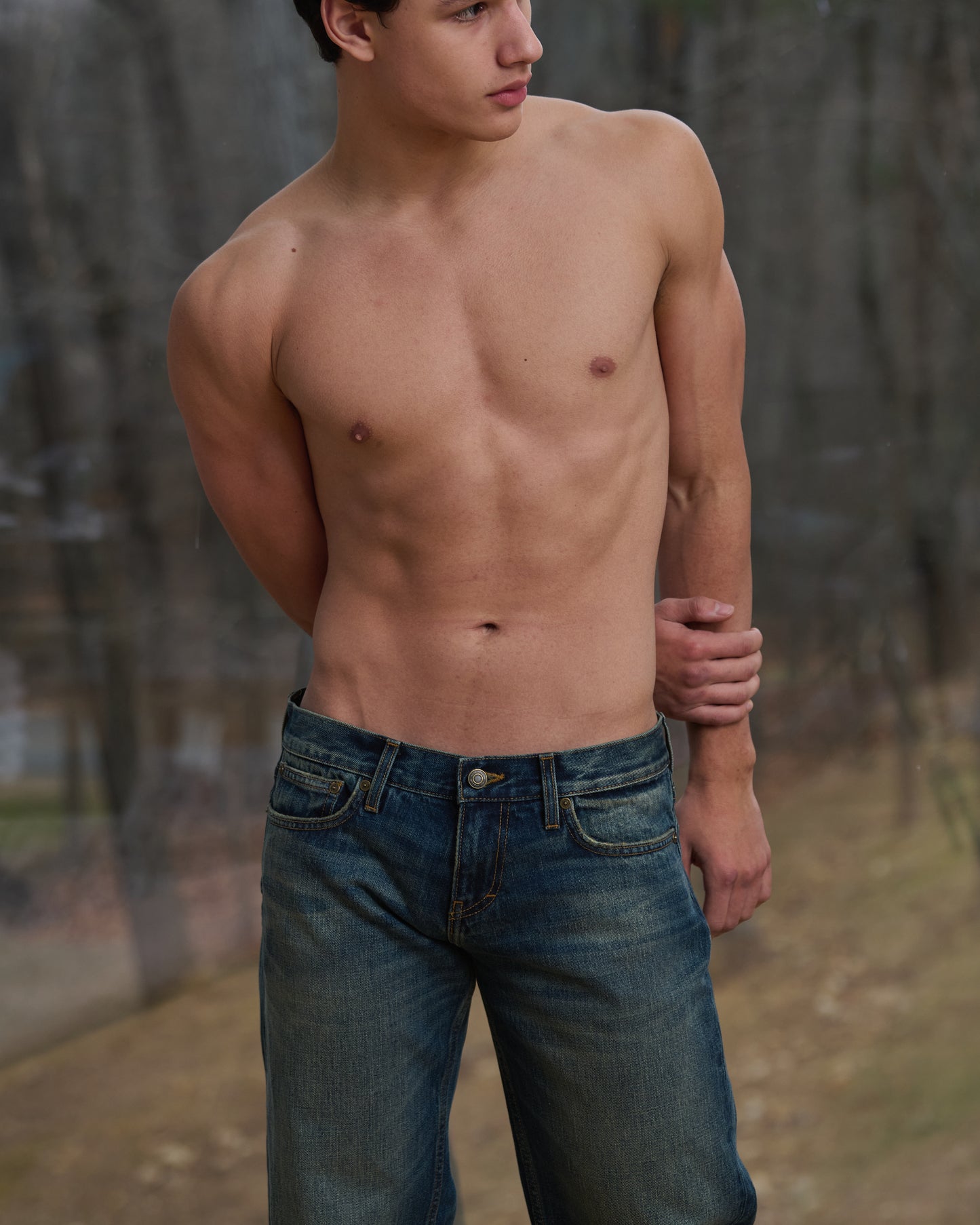 Washed Indigo Bootcut Jean / 0004