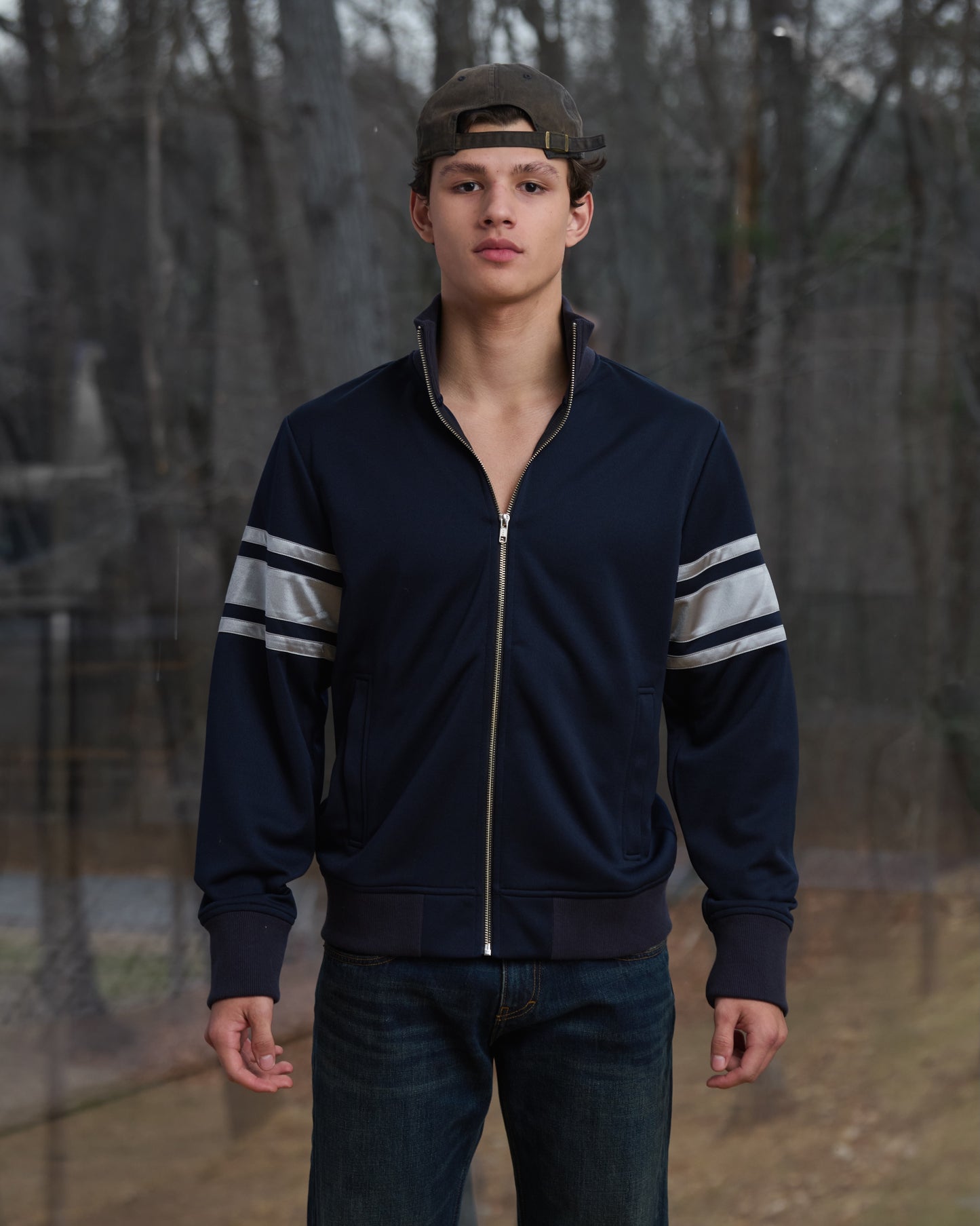 Track Jacket in Satin Tricot