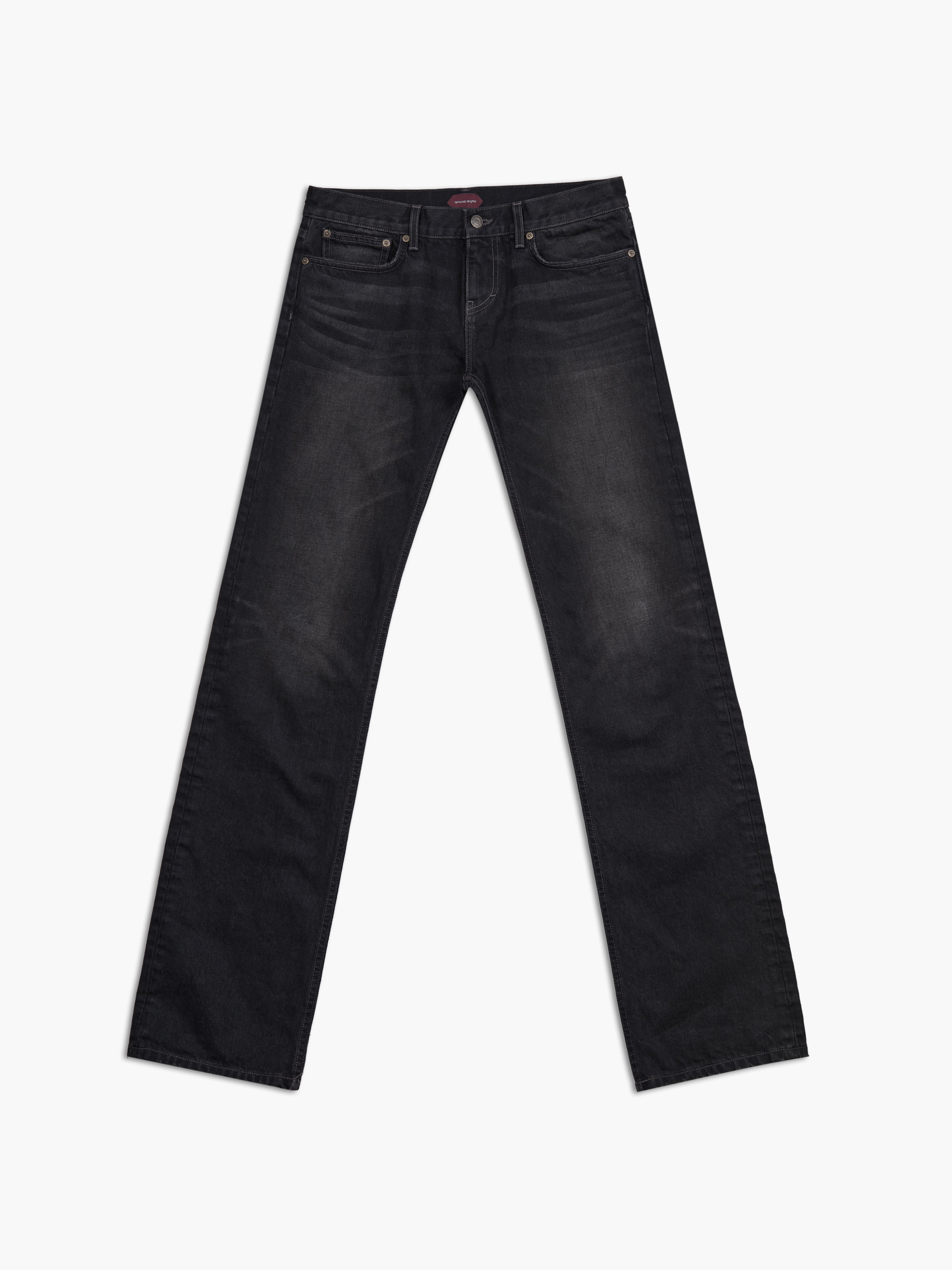 新作BLACK DENIM WASHED SLIM STRAIGHT PANTS 新作BLACK DENIM WASHED 