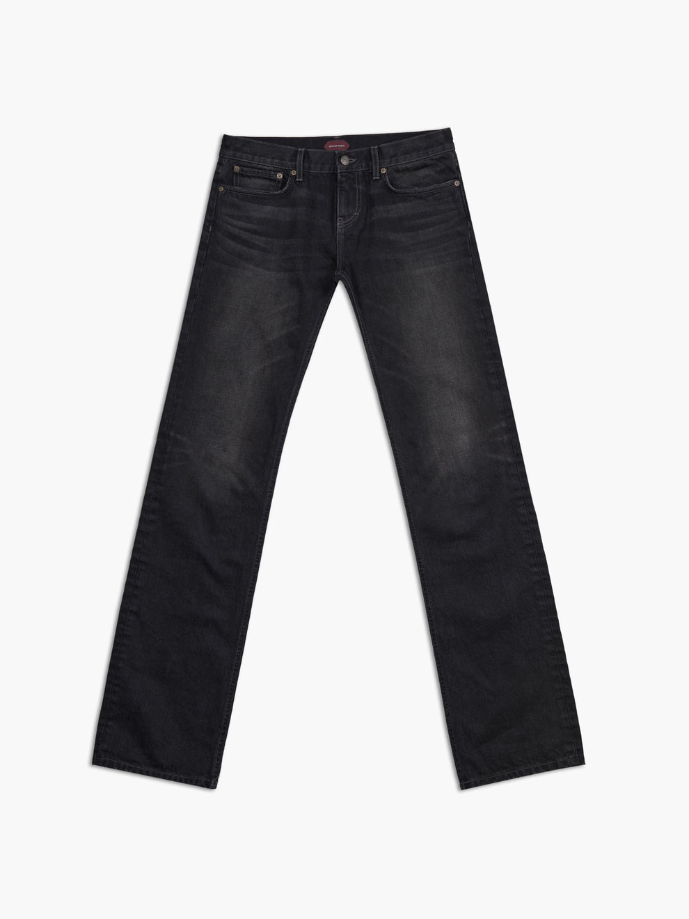 women's slim straight jean in washed black, front view