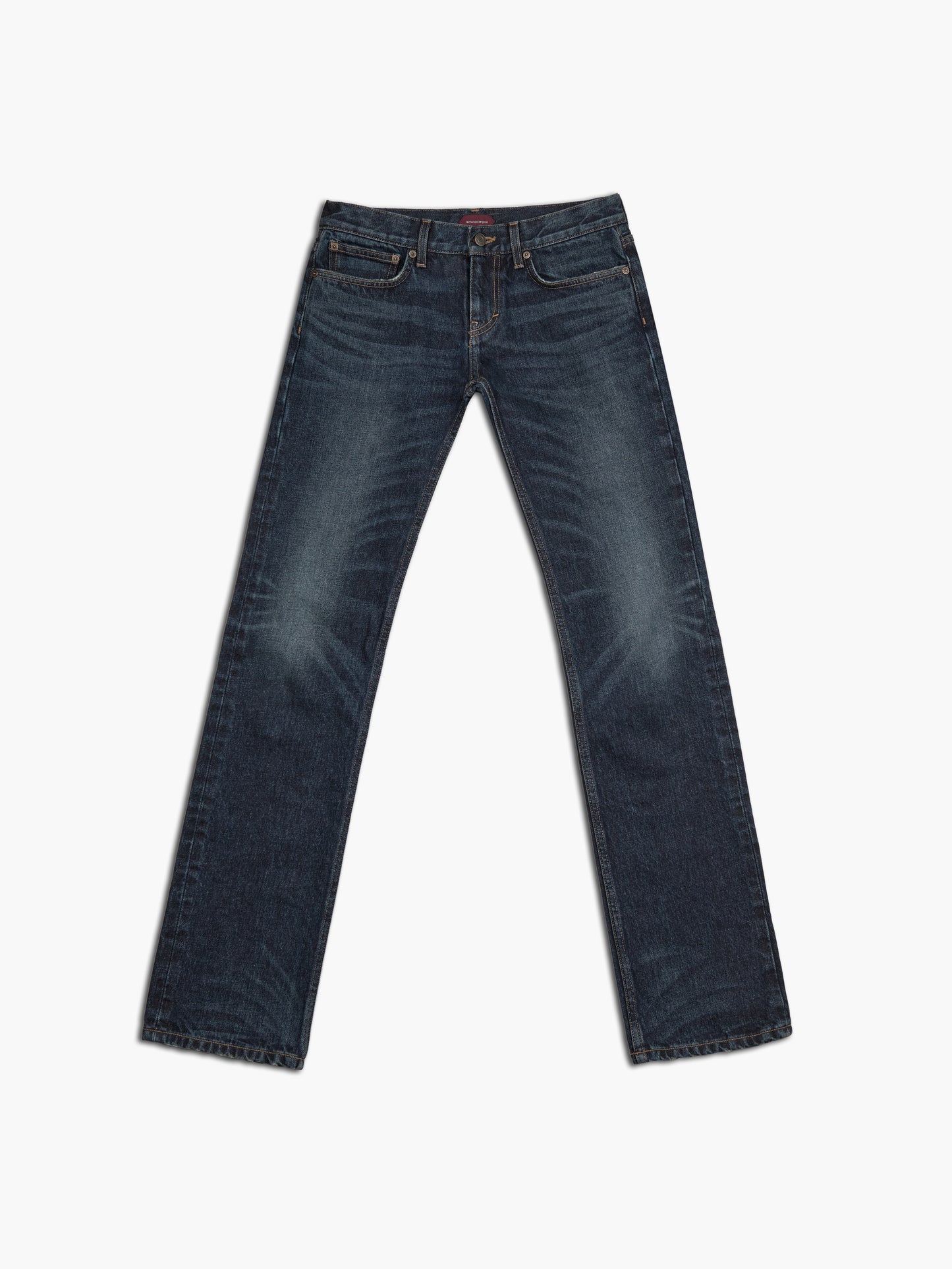 Men's slim straight jean in washed indigo, front view