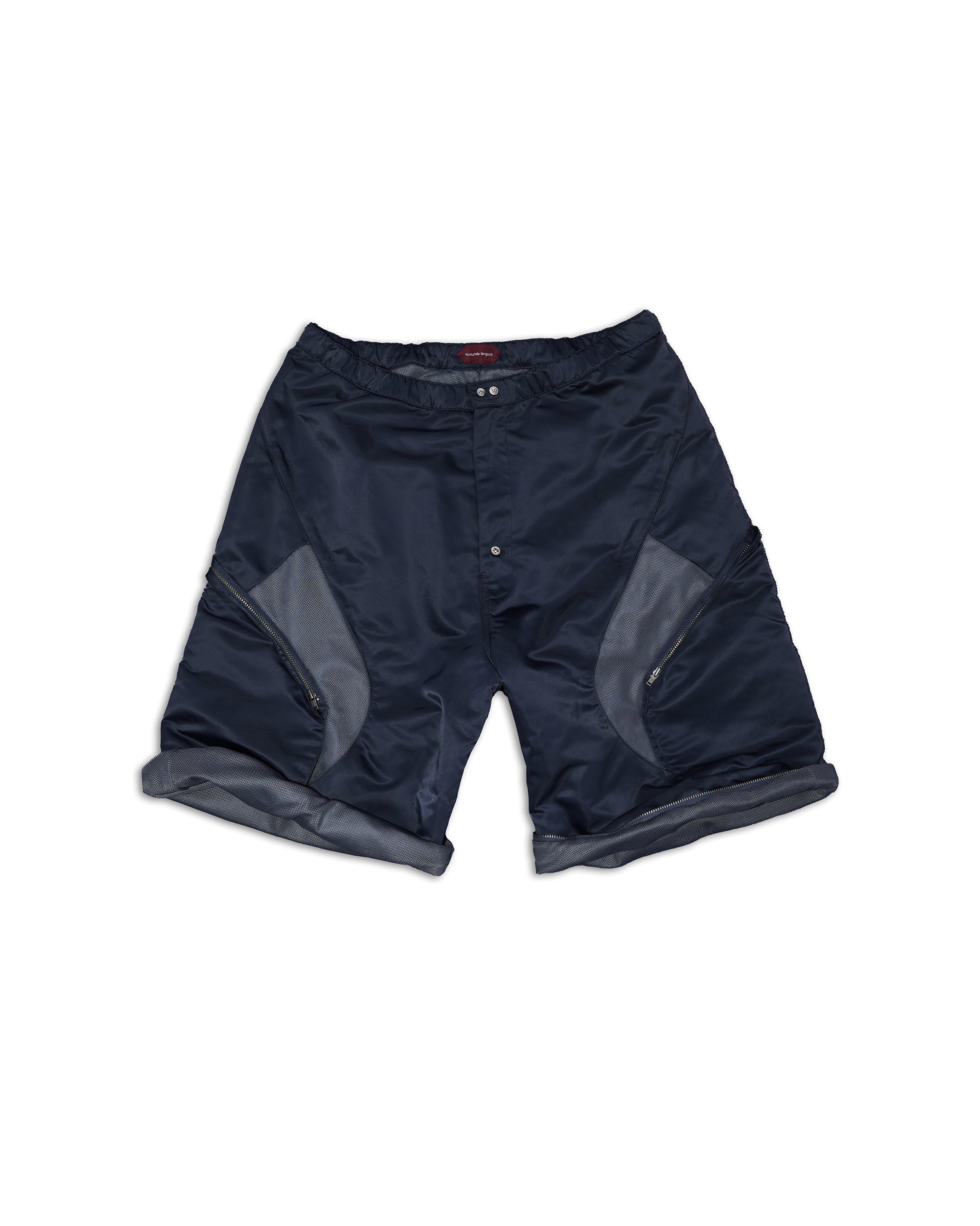 men's zip-off board short in navy