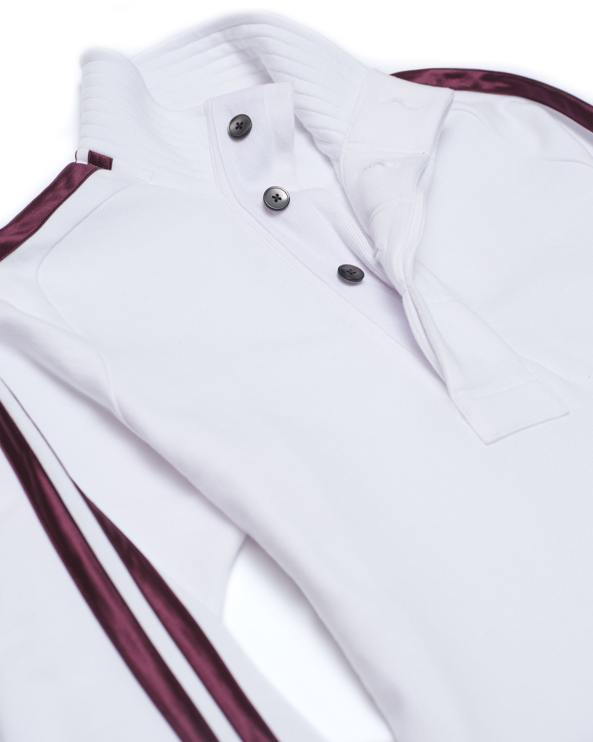 PULLOVER SWEATSHIRT WITH SATIN TRICOT STRIPE