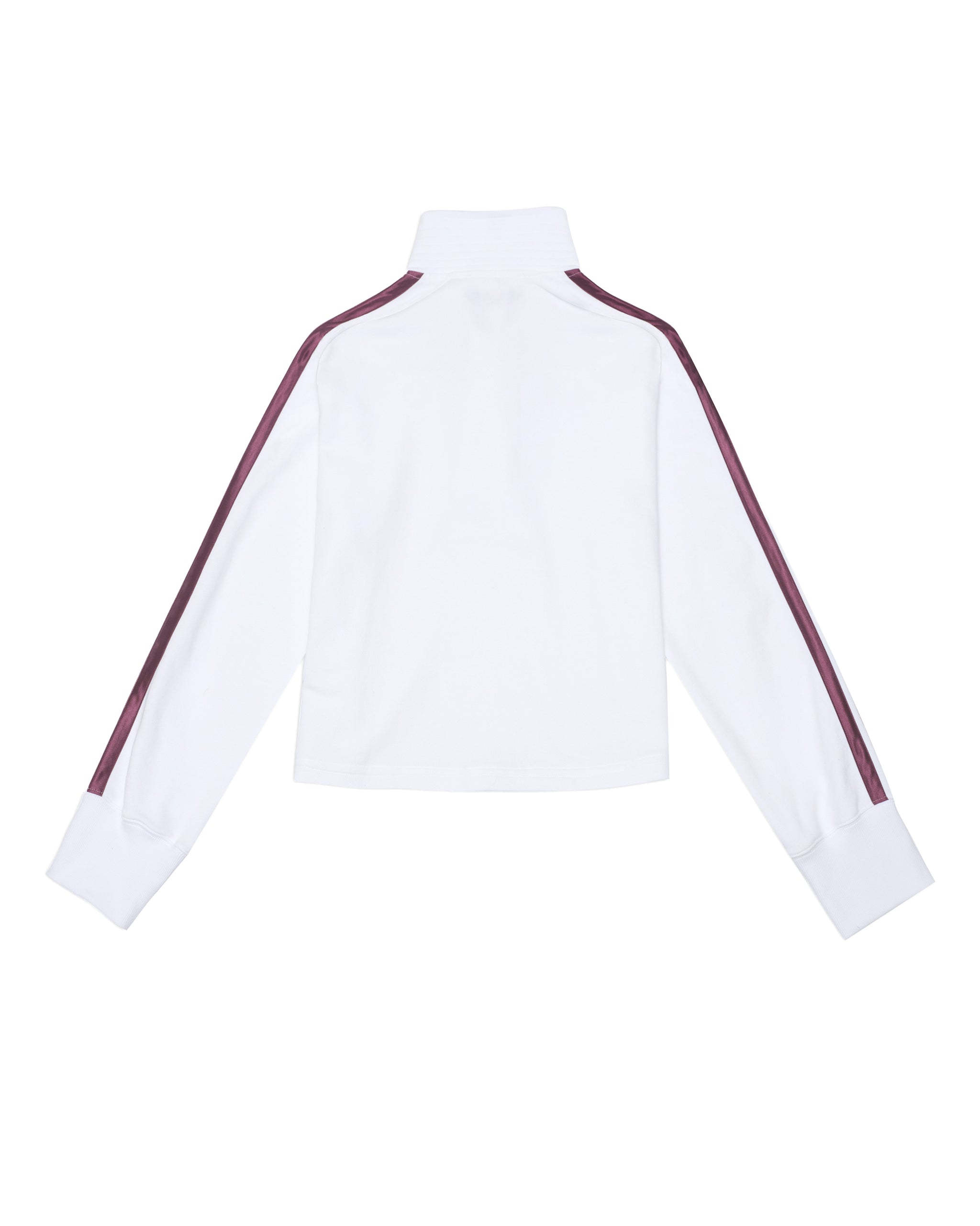 PULLOVER SWEATSHIRT WITH SATIN TRICOT STRIPE