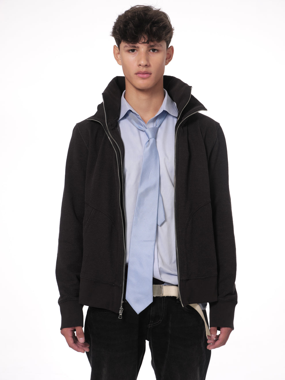 raimundo langlois full zip grey detail view