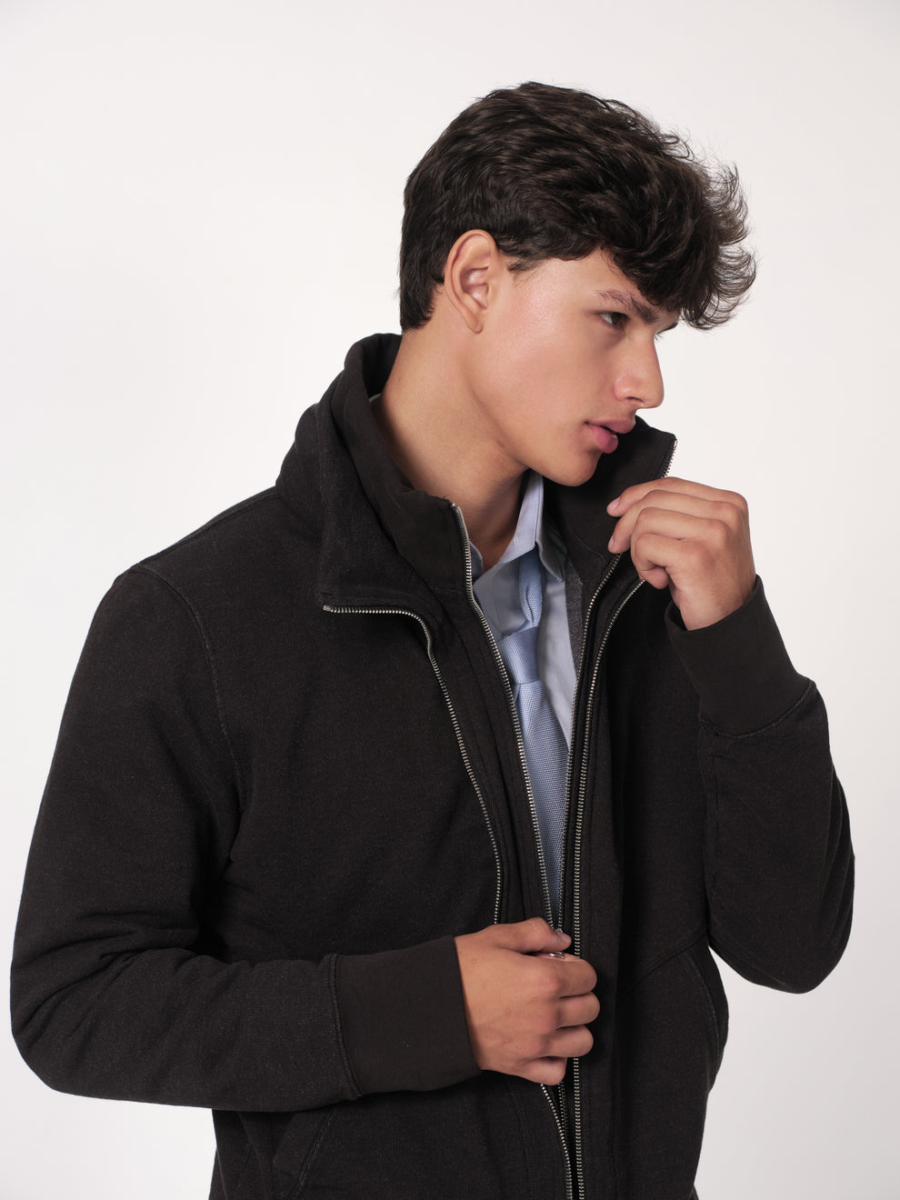 raimundo langlois full zip grey detail view