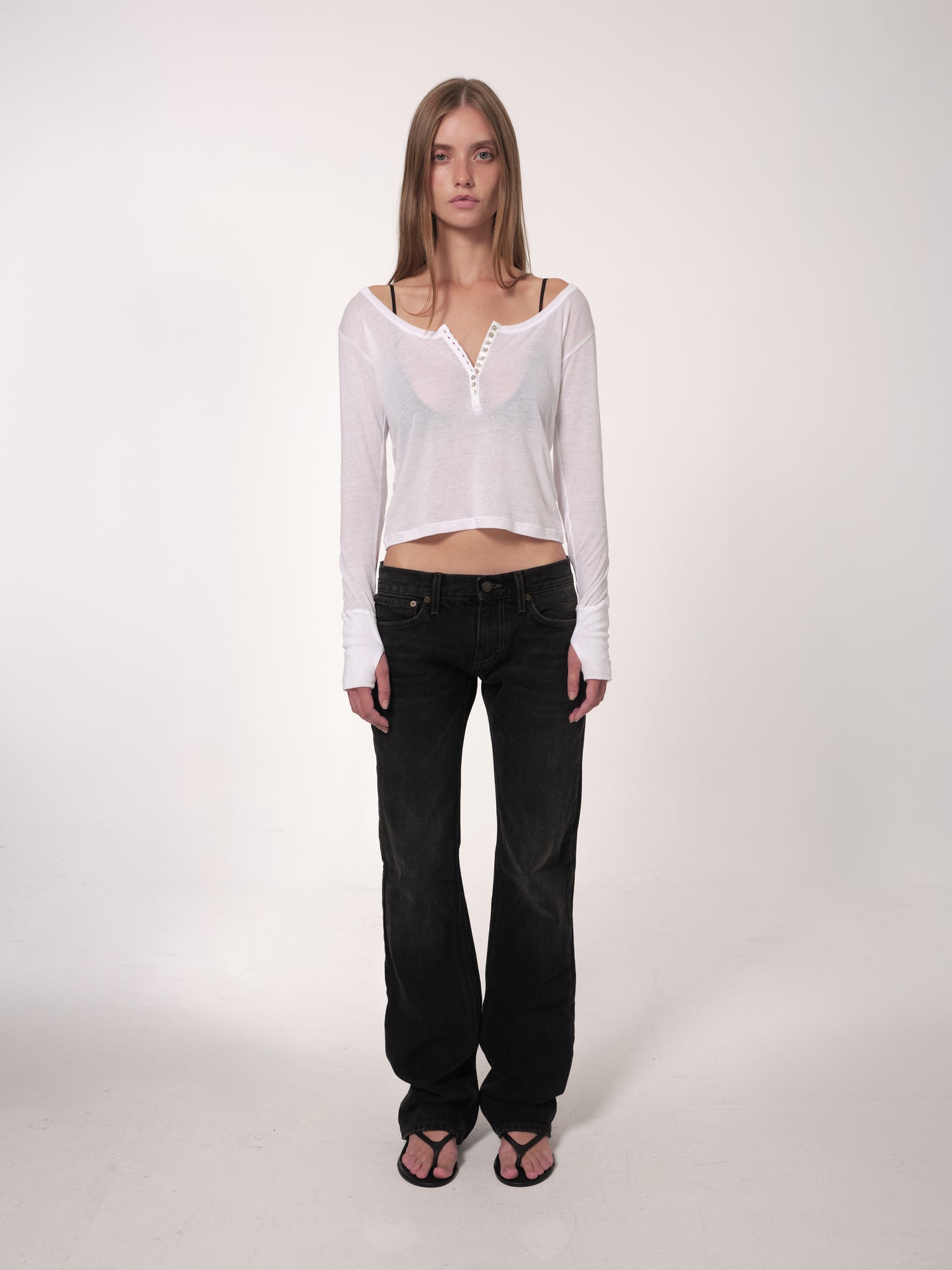 raimundo langlois henley white jean black full-body view