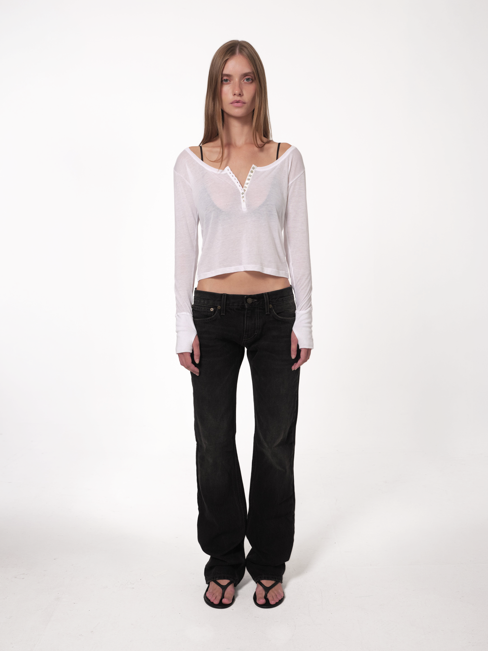 raimundo langlois henley white jean black full-body view