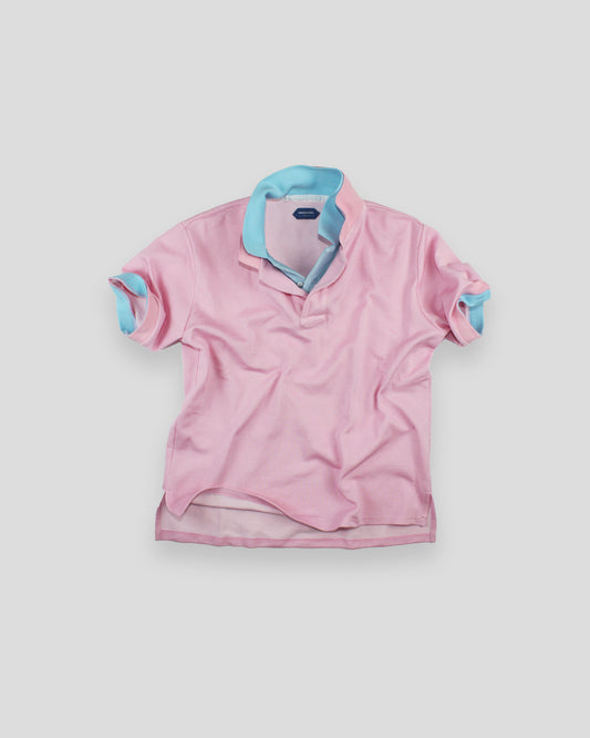 layered polo shirt